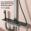YF230530024 ‎aluminum Shower System Thermostatic Matte Black Shower Faucet Set with Piano Key Digital Display Ambient Lights 12