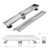 YF41108 Linear Shower Drain with Quadrato Pattern Grate Bathroom Professional 304 Stainless Steel Shower Floor Drain