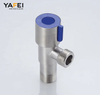 Angle Valve Shut Off Valve 5/8 Inch OD Compression x 3/8 Inch OD Compression Multi-Turn Angle Stop Valve Toilet Angle Valve Faucet Control Valve Brass Plumbing Fitting