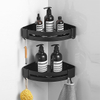 Bathroom triangle shelf bathroom and kitchen toilet wall mounted black corner shelf shower storage shelf