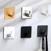 Self-adhesive metal black decorative wall coat hook for bathroom