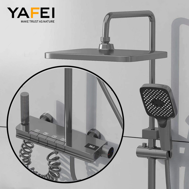 YF230530050 Bathroom Full Shower System Luxury Shower Kit 4 Functions Shower Set