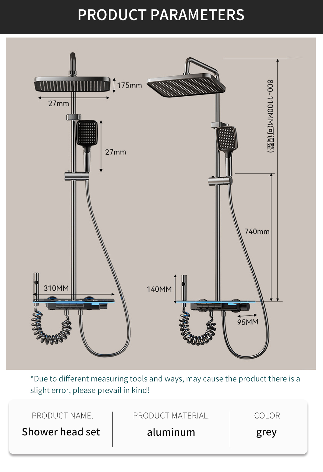 4-Function Piano Design Shower Faucet YF230530038 4-Function Piano Design Shower Faucet YF230530038