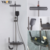 YF230530037 Modern Shower Bathroom Design Digital Display Luxury Showers Mixer Sets Thermostatic Shower Faucet Set Rain Dual Head System