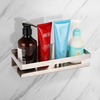 YF61104 Bathroom Shower Shelf Stainless Steel Bath Kitchen Basket Shower Caddy Rack, Rust Proof Metal Bathroom Storage Floating Shelves Wall Mounted Shower Corner Rectangular Shelf