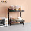 YF500100019 Kitchen Organizer High Quality Dish Drying Rack Over Sink Dish Drainer 2 Tier Dish Rack Escurridor