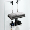 YF61126 Hanging Shower Caddy Over the Door with Soap Holder, No Drilling Adhesive Shower Organizer with Hooks