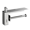 YF65103 Stainless Steel Soap Dispenser Towel Bar Integrated Storage Rack for Household Perforation-free Storage