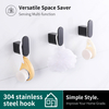 YF64104 Bathroom Wall Hooks for Hanging Coat & Robe Easy to Install Stainless Steel 304 Material Towel Hooks