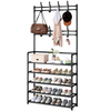 YF7131 Household Floor Standing Shoe And Hat Stand Integrated Combination Shoe And Hat Stand rack