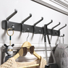 YF9116 Wall Mounted Hanger Slat Shelf Rack Multifunction Metal Door Coat Hook Rails for Clothes