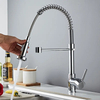 YF200110006 Kitchen Faucet with Spray Shower Kitchen Faucet with Pull Down Sprayer Brushed Nickel Stainless Steel Single Handle Pull Out Spring Sink Faucets 