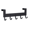 YF9323 Heavy Duty Black Coat Clothes Wall Mounted Stainless Steel Metal Over Door Hook Hanger