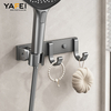 YF9108 Shower Head Base With Hook For Bathroom Accessories Hook Wall-mounted Towel Rack Mounting Hook Hanger Row Hook