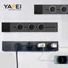 YF300100001 Wall Mount Power Strip with Removable Outlet Adapter,Power Track Home Appliances Universal Outlets Electric Plug Adapter + USB Data Cable