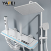 YF230530003/4/5 Exposed Shower Systems With Rain Shower And Handheld,Tub Shower Faucet Sets With Digital Temperature Display