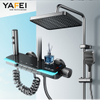 YF230530022 Shower Suit Digital Display Intelligent Atmosphere Piano Keys Ceramic Valve Soft Rain Pressurized Faucets