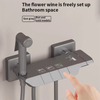 YF 200550005 Bathroom Shower Faucet Rain Rainfall Bathtub Mixer Piano Black Square Shower System Set