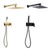 YF200560003 Күңгірт қара 13 дюймдік жауын-шашынға арналған душ жүйесі - премиум душ басы және қол шашыратқышы