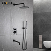 YF200560002 Shower System Wall Mounted Shower Faucet Mixer Set with Luxury High Pressure Shower head and 3-Setting Handheld