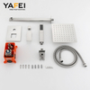 YF200560005 Modern Thermostatic Faucet Single-Handle Wall-Mounted Brass Shower System Rain Spray Handheld for Apartment Villas