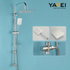 YF210530001 Chrome Plated Hot and Cold brass Wall Mounted Faucet Bathroom Rain Shower Set