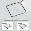 YF42002 New Invisible Square Shower Grate for Bathrooms Concealed SUS304 Stainless Steel Floor Drain