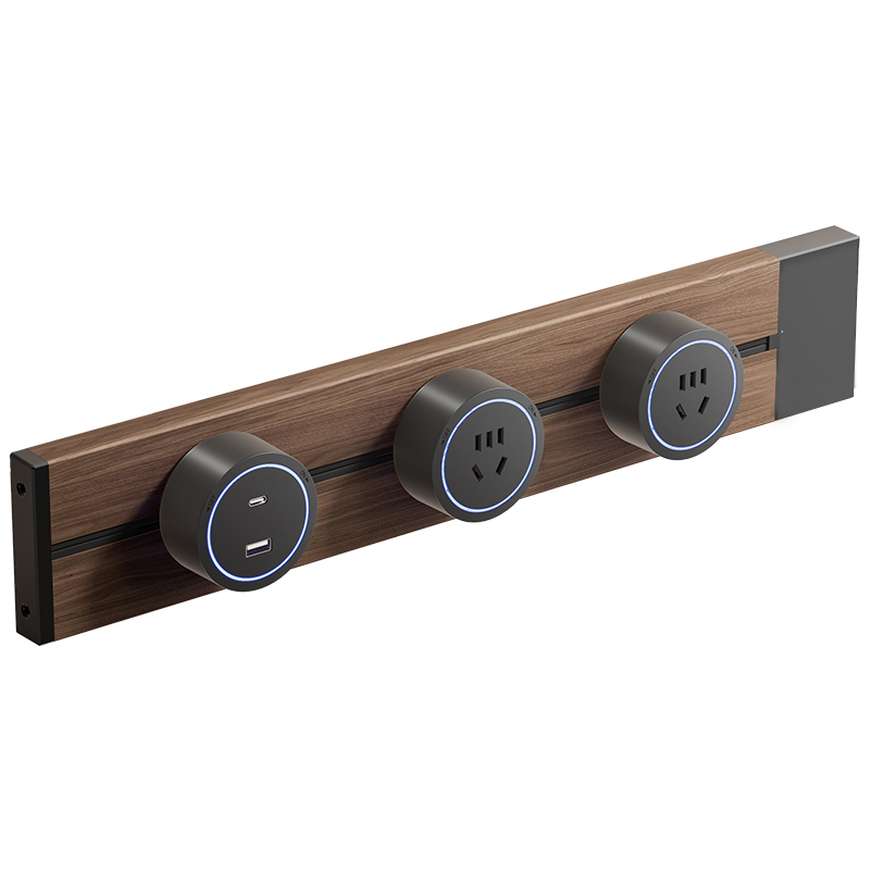 YF300100004 Sliding track socket, exposed installation power rail, kitchen, living room, bedroom, sliding rail power strip, kitchen track socket board