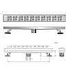 YF41115 Linear Shower Drain- with 2-in-1 Flat & Tile Insert Cover, 304 Stainless Steel Rectangle Shower Floor Drain