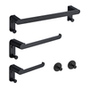 YF1302 Aluminum Bath Hardware Set with Toilet Paper Holdel Robe Towel Hook Towel Racks for Bathroom Wall Mounted