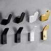 Self-adhesive metal black decorative wall coat hook for bathroom