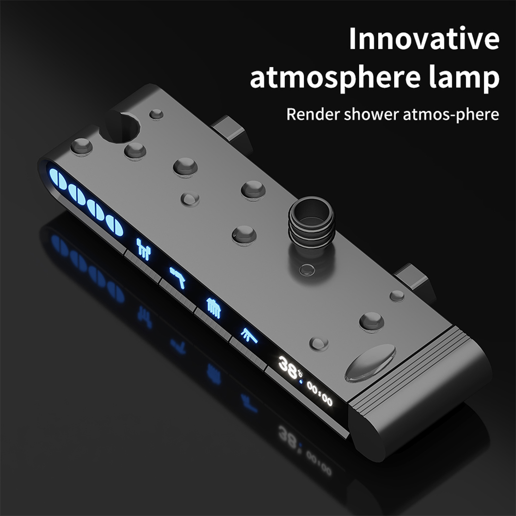 4-Function Thermostatic LED Shower Head Set