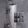 YF230530054 Wall Mounted Rainfall Shower Fixtures with Piano Keys Shower System with Digital Temperature Display