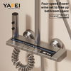 YF230530046 Bathroom Normal Metal Luxury Piano Rain Shower Mixer Faucet Set with Lcd Display