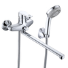 YF200550001 Bathroom Accessories Brass Shower Faucet Set Long Neck Shower Mixer Tap with Hand Held Shower Head