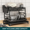 YF500100006 Metal Hot sale storage 2 tier kitchen counter holders sink organization over the sink dish drying drainer rack