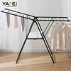 YF7128 Folding Laundry Dry Rack with Adjustable Supporting Bar Space-Saving Free-Standing Airer with Height-Adjustable Gullwings Indoor Outdoor Use