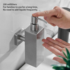 YF65106 200ML Manual Black Hand Lotion Square Soap Dispenser Hotel Stainless Steel Wall-mounted Press Soap Dispenser