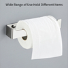 YF62151 SUS304 Wall Mounted Toilet Roll Holder Drilling Optional, Matt Black Bathroom Toilet Paper Rack