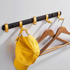 YF9101 Matte Black Coat Rack Wall Mount with Hooks for Hanging Hat Clothes Purse Towel Wall Hooks 