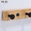 YF9158 Wall Mounted Coat Rack Bamboo Wall Coat Rack Hooks Coat Hat Hanger Hooks Over Door Bathroom Hook Hanger