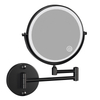 YF69122 Wall Mounted Extendable Double Sided Swivel Hardwired Corded Magnifier Makeup Vanity Mirror With Lights