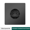 YF310100001-black Outlet Electrical UK Standard Push Button wall socket with 2 usb port black color