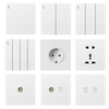 YF310100004-white Light Switch 13Amp Power Electrical 3 Pin Universal UK Standard Wall Socket 