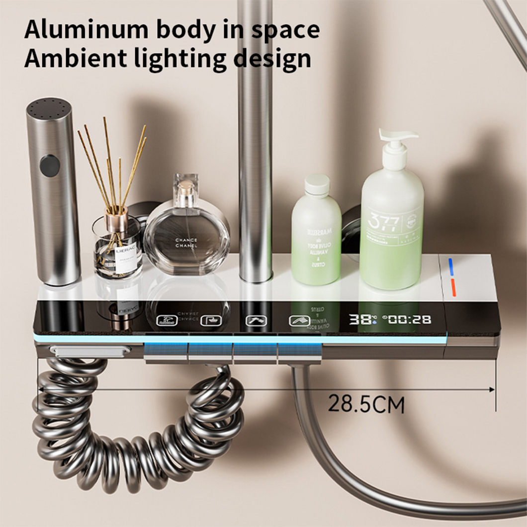 Aluminum 4-Function Digital Shower System