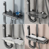 YF230530018 19 20 Four Function Piano Gun Grey Waterfall Shower Faucet Wall Mounted Shower Set