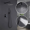 YF200560001 Басты жаңбыр душ жүйесі щеткалы алтын түсті дөңгелек қабырғаға орнатылған басс ваннаға арналған душ араластырғыш шүмектері Жасырын сарқырама жаңбыр душ жинағы