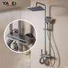 YF230530032 Shower Faucet Set with 12 Inch Rain Shower Head and Handheld Shower Head Fixtures