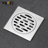 YF43001 Stainless Steel Floor Drain and Round Floor Drain With Brushed Color