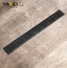 YF41103 Black Linear Shower Drain with Tile Insert Grate, Professional 304 Stainless Steel Rectangle Shower Floor Drain Manufacturer,Floor Shower Drain